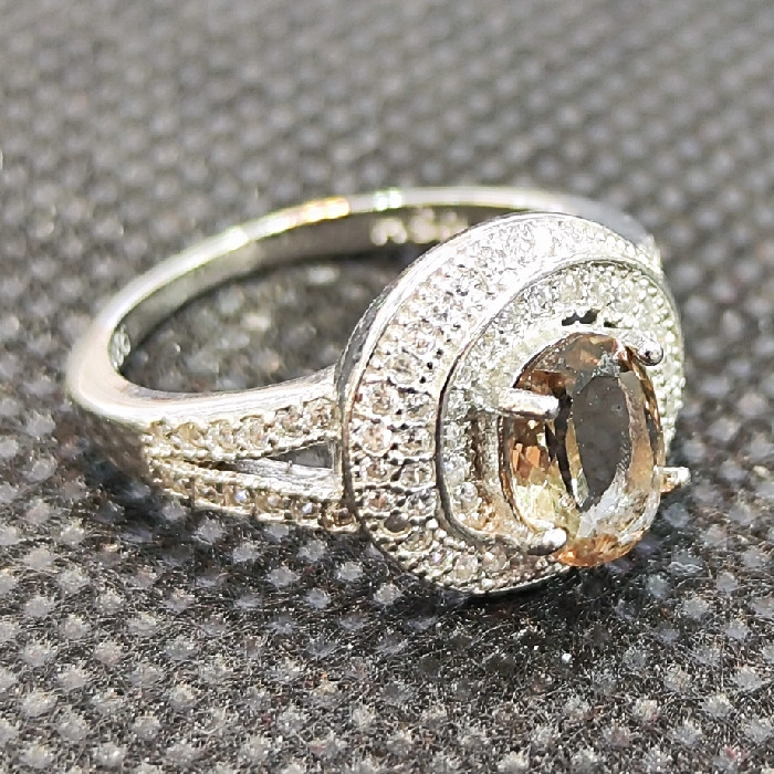 انگشتر نقره زنانه مدل سنگ الکساندریت کد 252