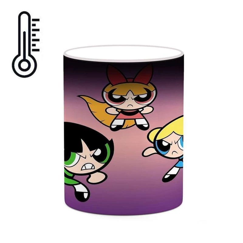ماگ حرارتی کاکتی مدل کارتون The Powerpuff Girls کد mgh23448