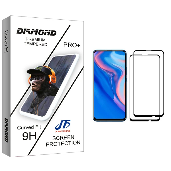 محافظ صفحه نمایش جی اف مدل Diamond glass مناسب برای گوشی موبایل هوآوی Y9 Prime 2019 بسته دو عددی