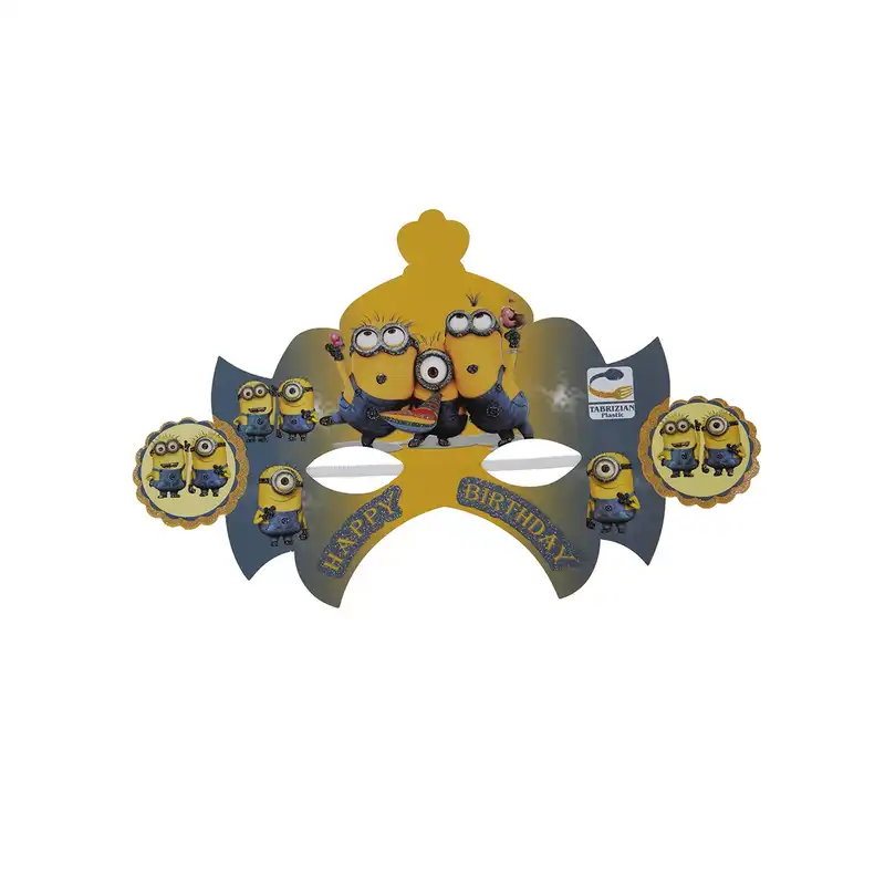 ابزار مهمانی مدل عینک تم تولد طرح مینیون بسته 6 عددی