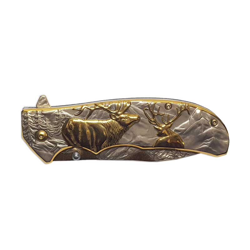 چاقوی سفری برونینگ مدل برجسته طرح گوزن