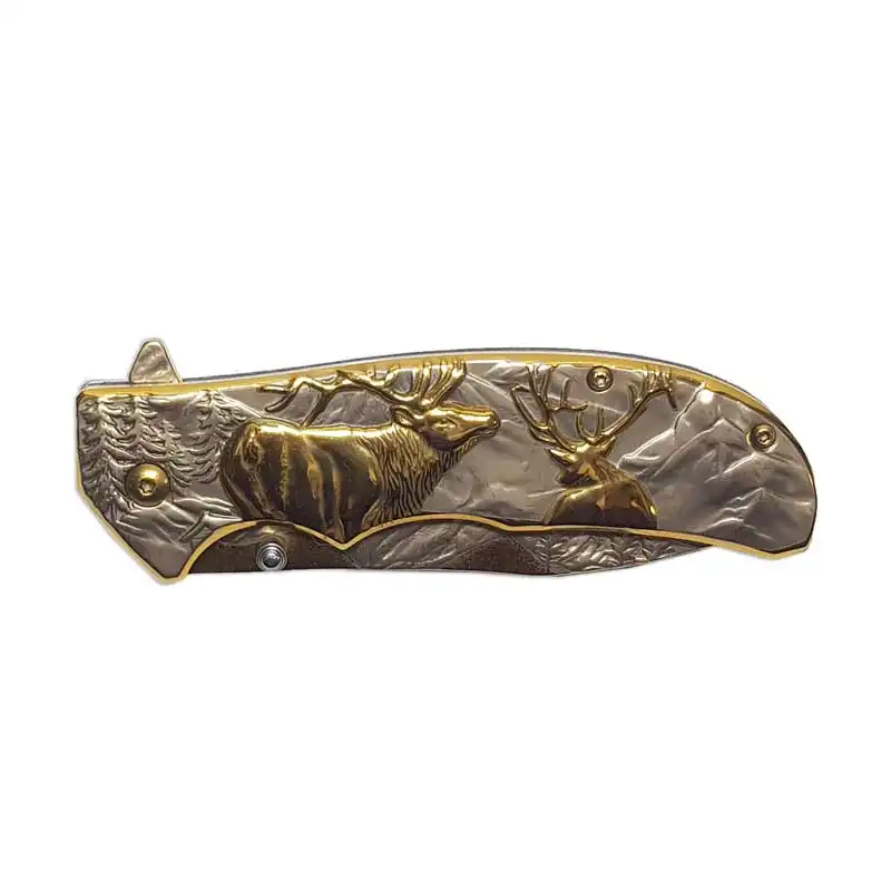 چاقوی سفری برونینگ مدل برجسته طرح گوزن