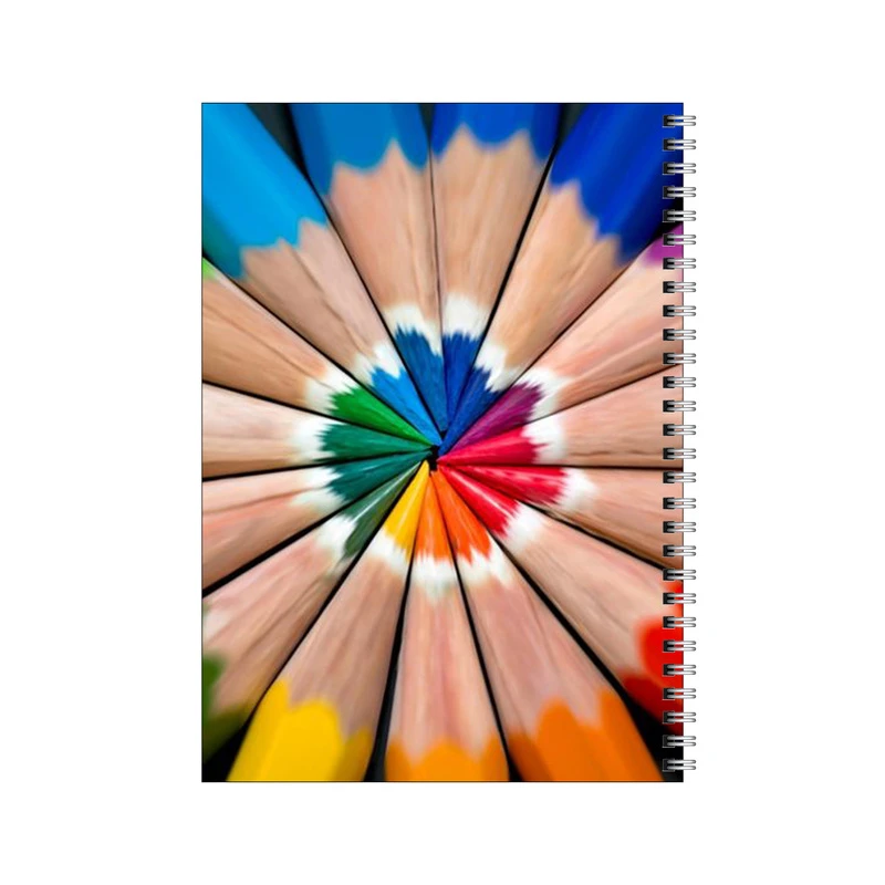 دفتر مشق 80 برگ بامبیلیپ طرح مدادرنگی های رنگین کمانی کد 4673371