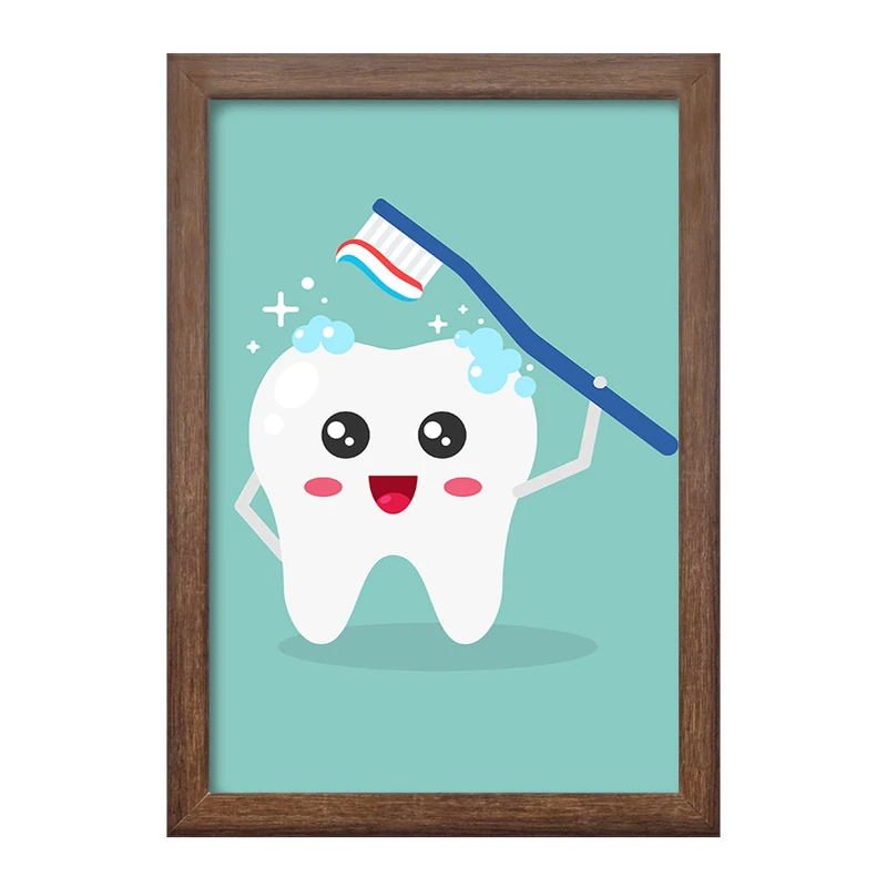 تابلو خندالو طرح دندان و دندان پزشکی کودکانه کد 36695