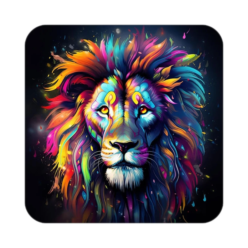 زیر لیوانی کاکتی طرح شیر مدل mp22986