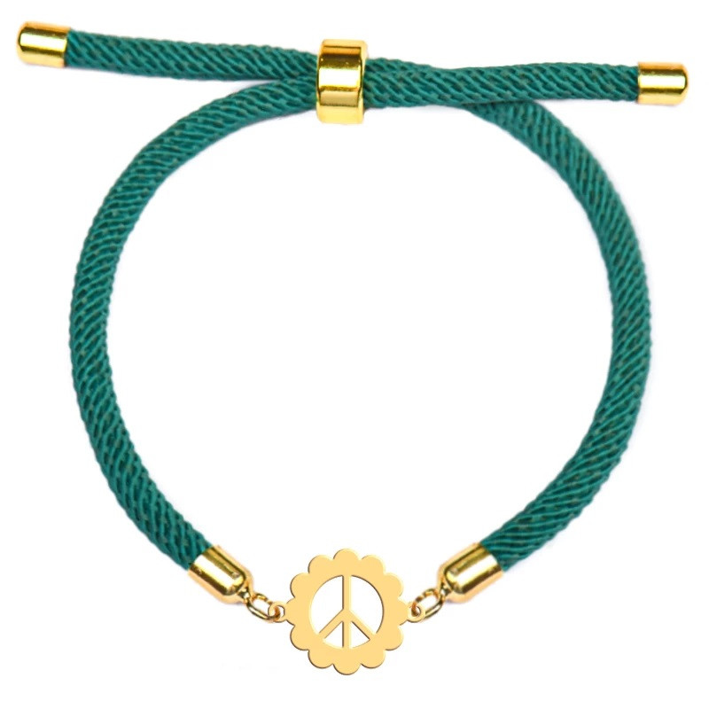 دستبند طلا عیار 18 زنانه مدل مدل صلح کد 631