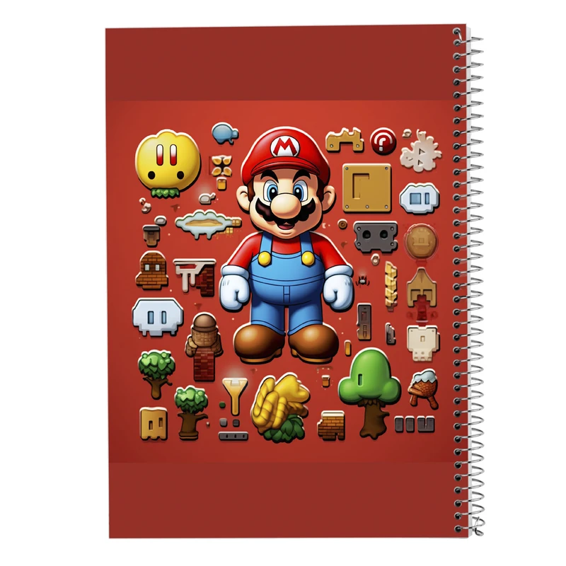 دفتر نت موسیقی 50 برگ مدوپد مدل super mario کد DF2804