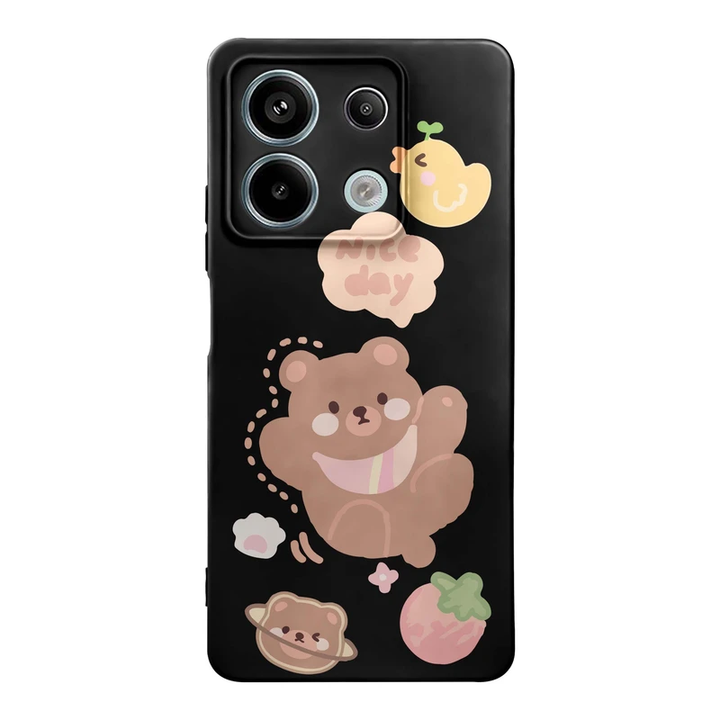 کاور قاب گارد طرح خرس بامزه کد f9128 مناسب برای گوشی موبایل شیائومی Redmi Note 13 5G 