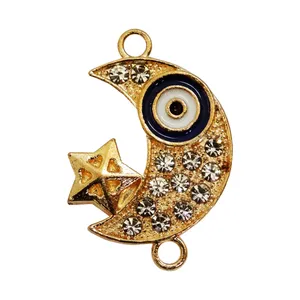 آویز دستبند مدل چشم و نظر طرح ماه و ستاره کد AD 633