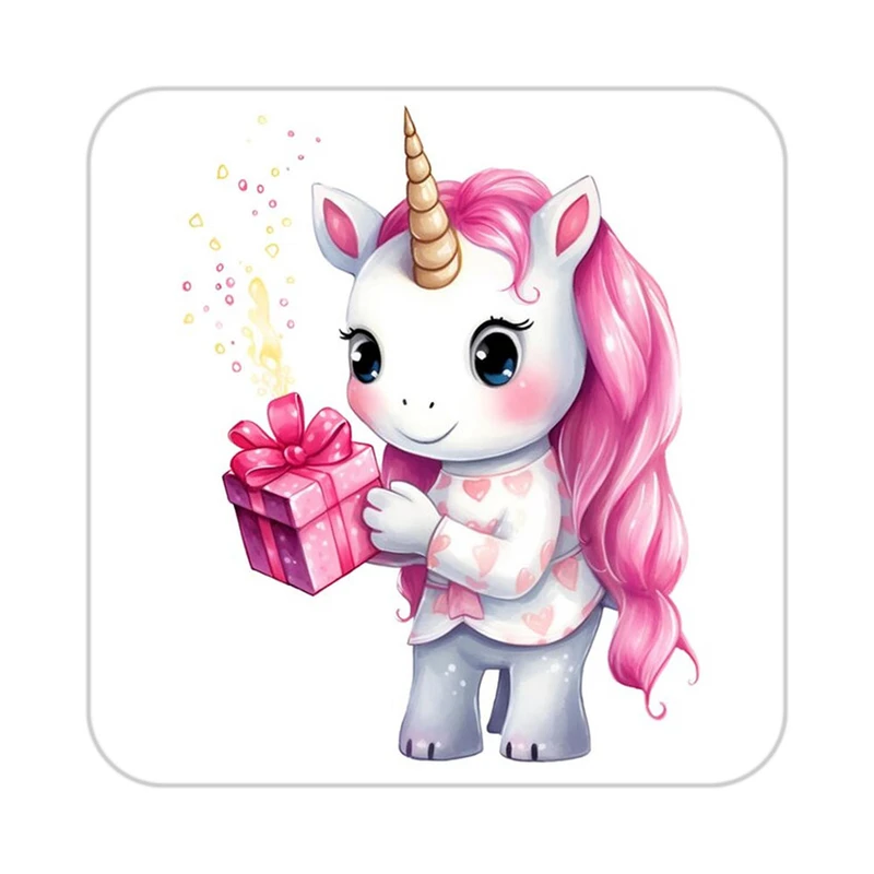 زیر لیوانی کاکتی طرح اسب تک شاخ و یونیکورن مدل mp33113