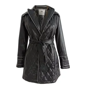 کت چرم زنانه مدل امبوردی