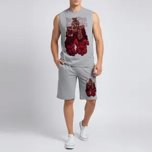 ست تاپ و شلوارک مردانه مدل دستکش بوکس کد N333