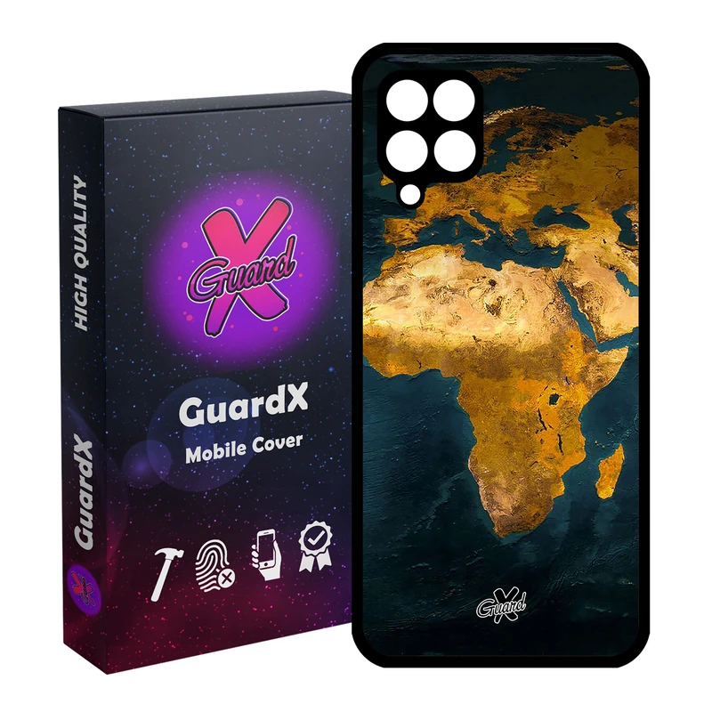 کاور گارد ایکس طرح Map مدل Glass10291 مناسب برای گوشی موبایل سامسونگ Galaxy A12