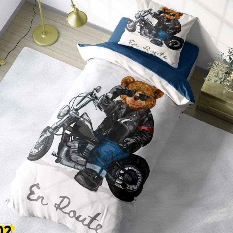 سرویس خواب مدل پسرانه تدی یک نفره چهار تکه