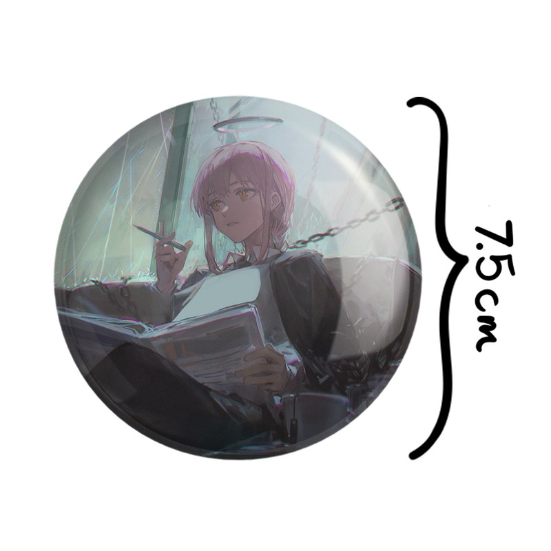 آینه جیبی خندالو طرح ماکیما انیمه مرد اره ای Chainsaw Man مدل تاشو کد 17912