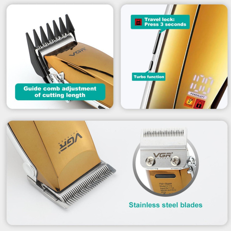 ماشین اصلاح موی سر وی جی ار مدل 115 ماشین اصلاح موی سر وی جی ار مدل 115