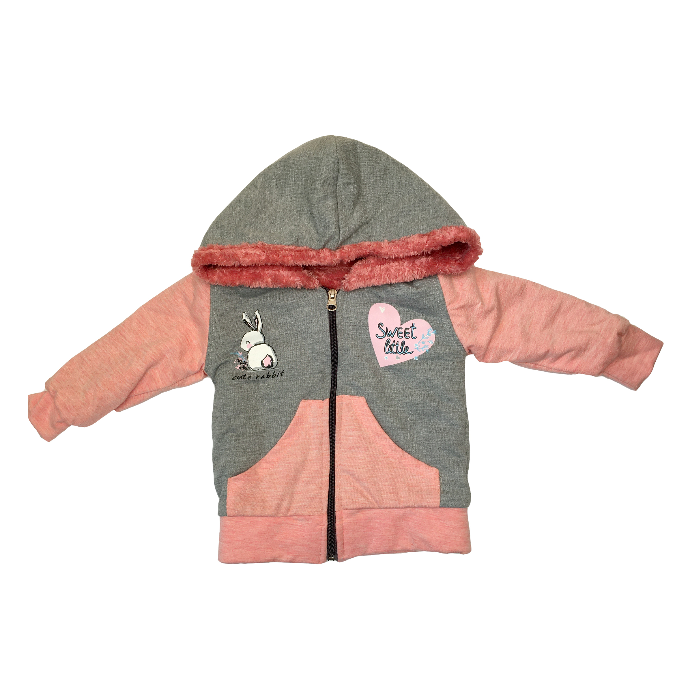 سویشرت دخترانه مدل پشمی طرح خرگوش