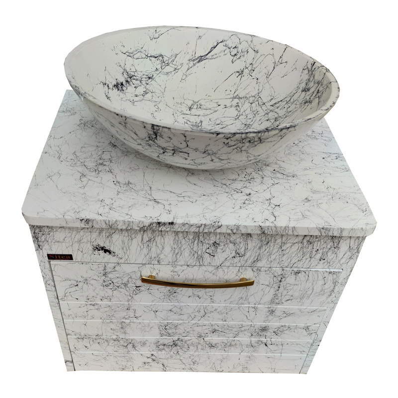 ست کابینت و روشویی سیتکا مدل R004 به همراه آینه و باکس