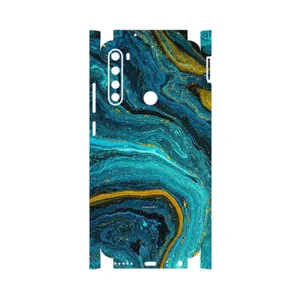 MAHOOT Turquoise marblewith golden streaks-FullSkin Cover Sticker for Xiaomi Redmi Note 8 2021