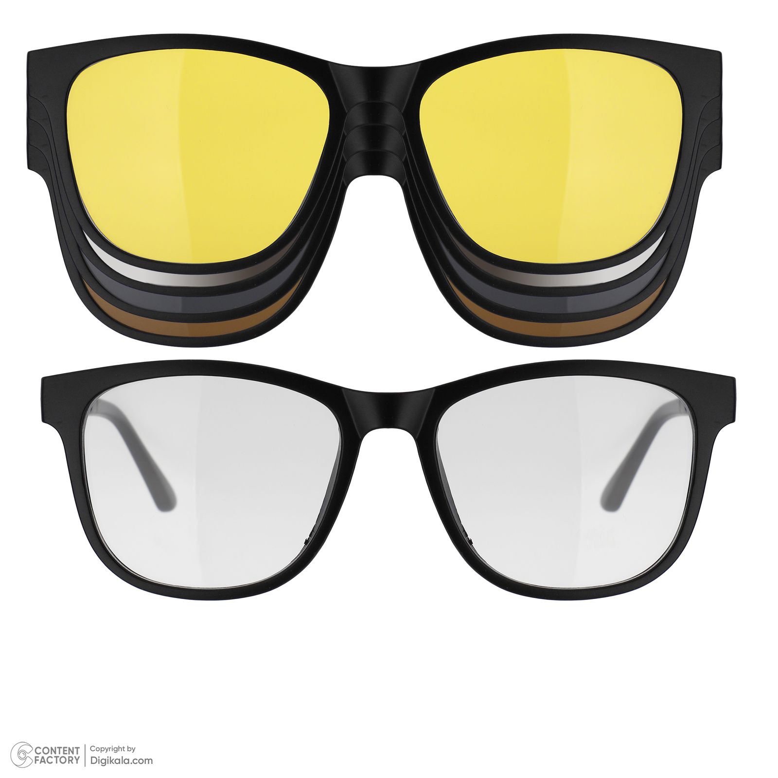فریم عینک طبی دونیک مدل tr2230-c2 به همراه کاور آفتابی مجموعه 5 عددی -  - 2
