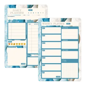تخته وایت برد لاژید طرح پلنر روزانه و هفتگی مدل آهنربایی سایز 20X30 سانتیمتر مجموعه 2 عددی