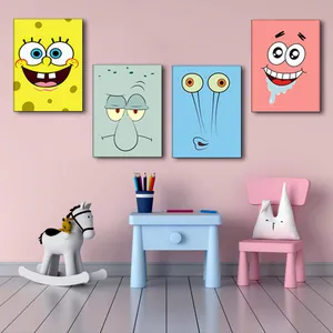 تابلو شاسی کودک مدل باب اسفنجی کد BYB11 مجموعه چهار عددی