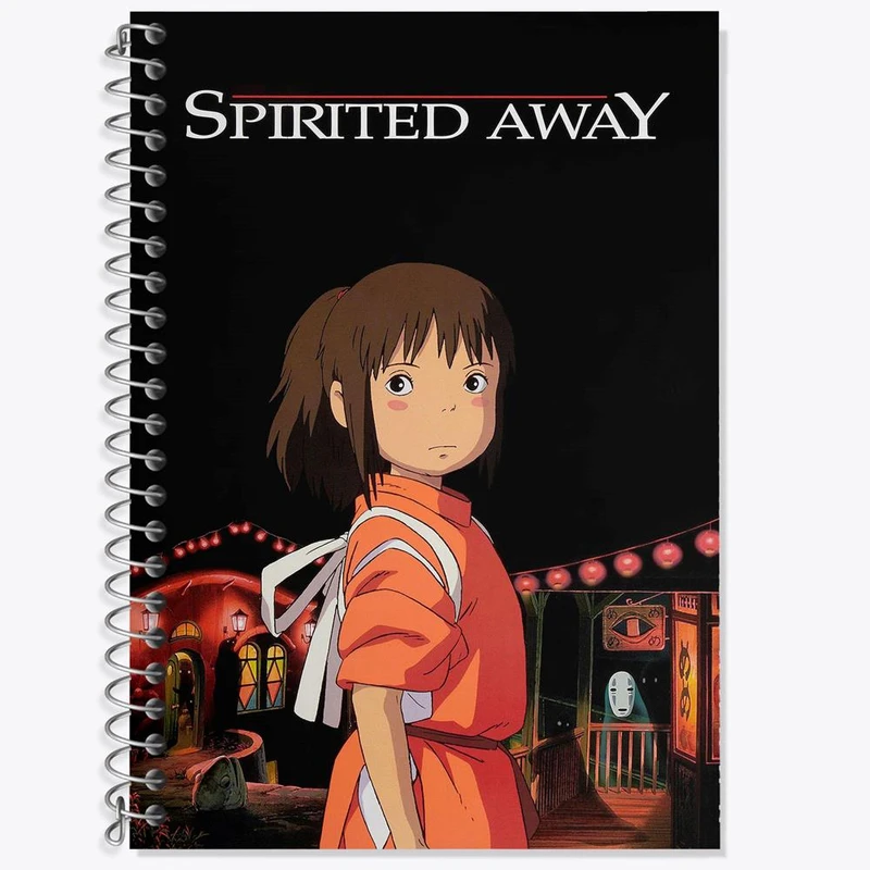 دفتر زبان 50 برگ خندالو مدل سه خط طرح انیمه شهر اشباح Spirited Away کد 4876