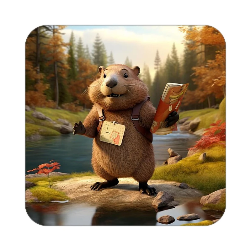 زیر لیوانی کاکتی طرح حیوانات کارتونی مدل mp27370