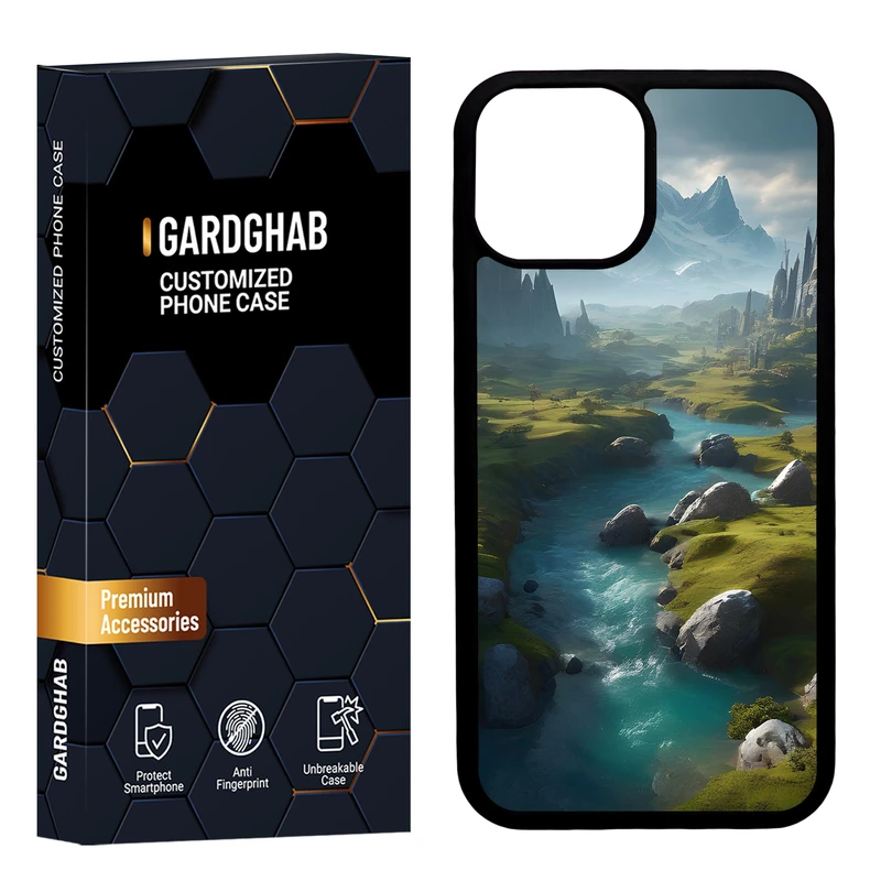 کاور گارد قاب مدل دور ژله ای هنری مناسب برای گوشی موبایل اپل iPhone 13 Mini