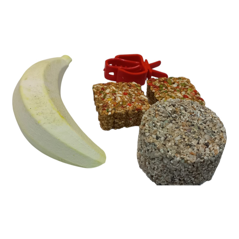 بلوک کلسیم و تشویقی کلاغ سفید مدل میوه ای مجموعه 3 عددی