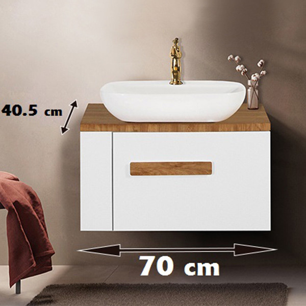 ست کابینت و روشویی آزالیا مدل WB07 به همراه آینه و باکس