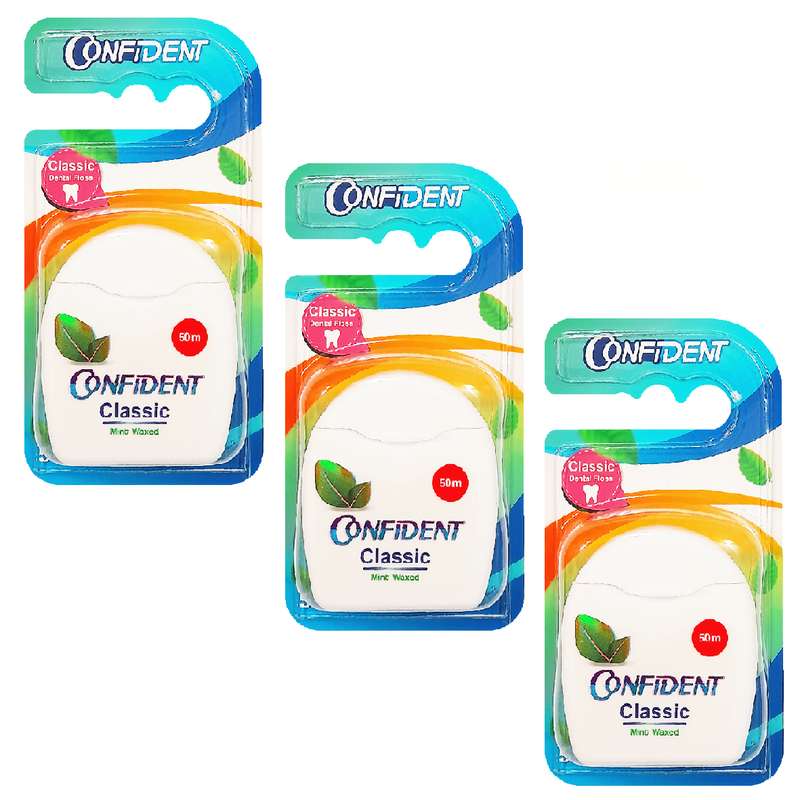 نخ دندان کانفیدنت مدل کلاسیک مجموعه 3 عددی