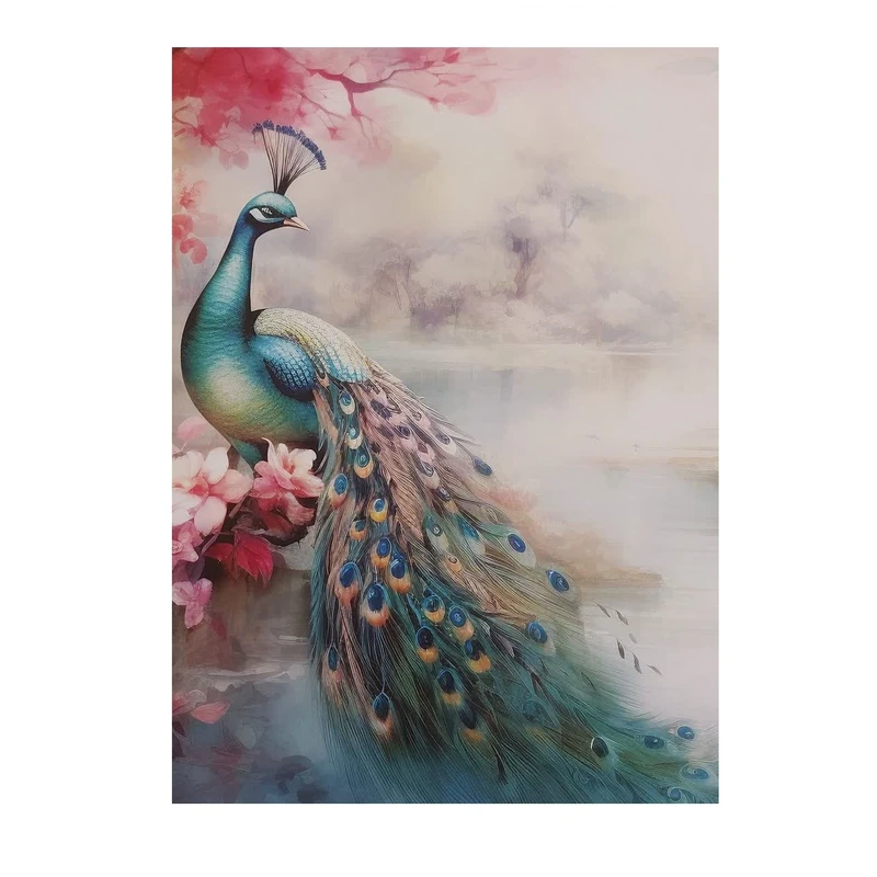 دفتر کلاسوری 100برگ آوان مدل طاووس