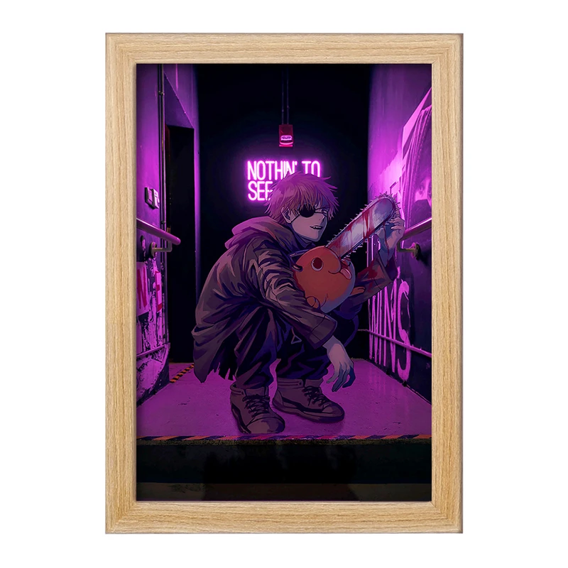 تابلو خندالو مدل پوچیتا و دنجی انیمه مرد اره ای Chainsaw Man  کد 17937