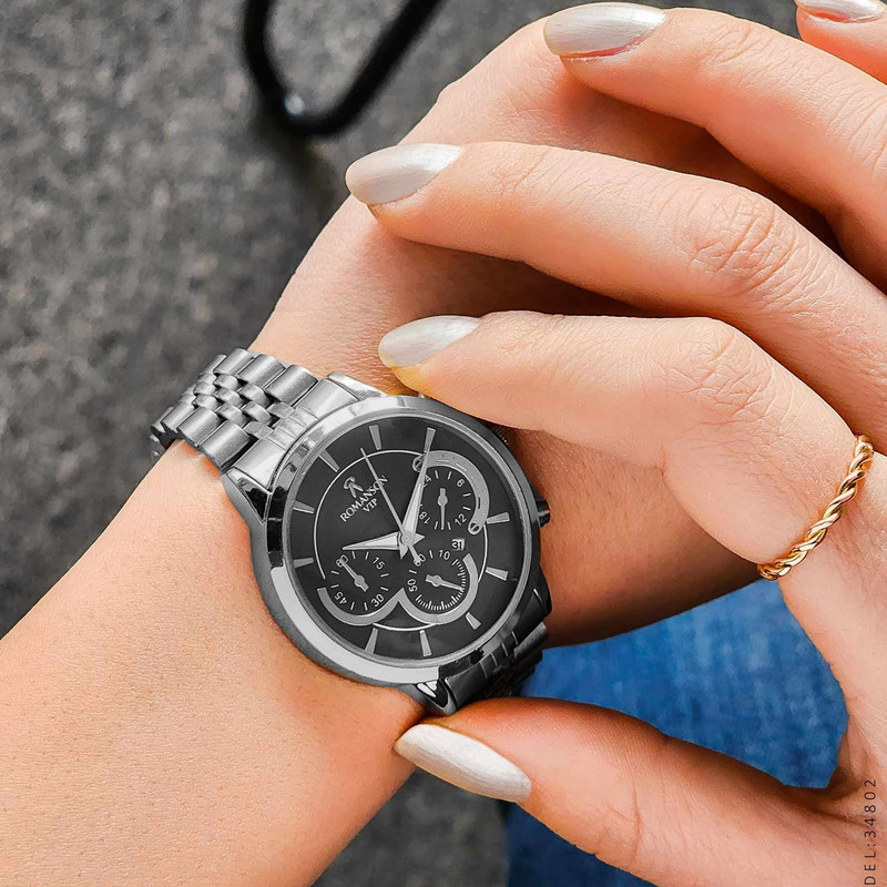 ساعت مچی عقربه ای زنانه مدل تک موتوره بند فلزی کد 2