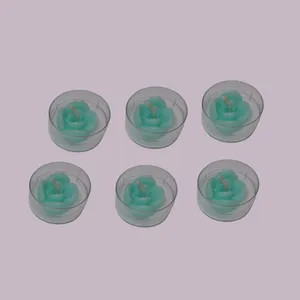 شمع دست ساز مدل نیلوفر کد B467 بسته 6 عددی