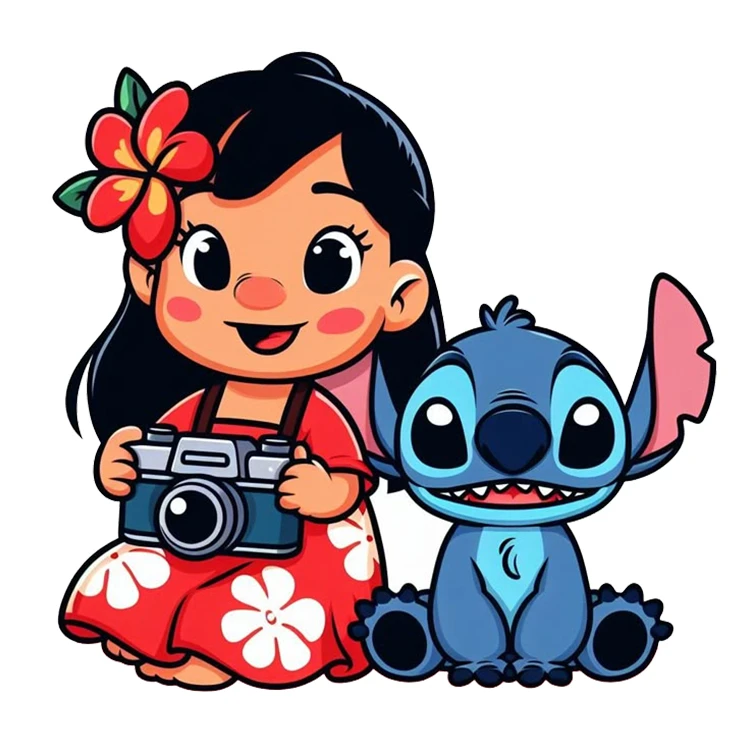 استیکر پارچه و لباس پاد آفرین مدل کارتونی استیچ کیوت بامزه کد S3984