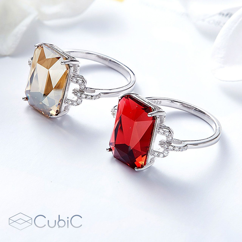 انگشتر نقره زنانه کوبیک مدل QN-88889