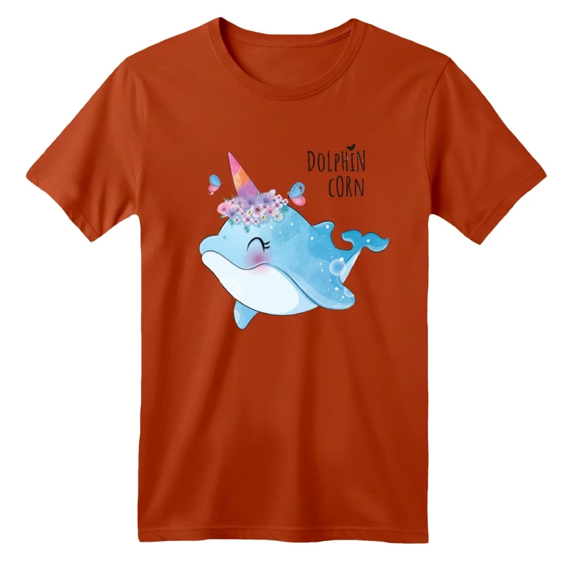 تی شرت آستین کوتاه بچگانه مدل دلفین بامزه