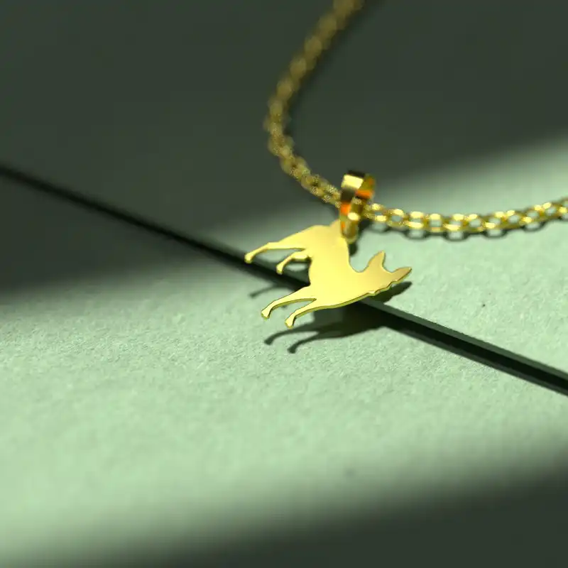 گردنبند طلا 18 عیار زنانه مدوپد مدل سگ کد J3-1-1044