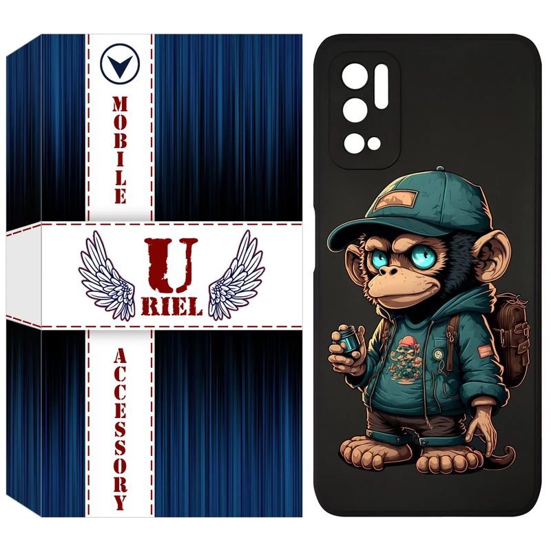 کاور یوریل مدل KSH کد 36 طرح میمون مناسب برای گوشی موبایل شیائومی Poco M3 Pro / Redmi Note 10 5G / Redmi Note 11 SE