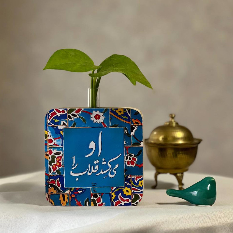 گلدان دکوری طرح دو رو مدل نستعلیق کد FPW025 گلدان دکوری طرح دو رو مدل نستعلیق کد FPW025