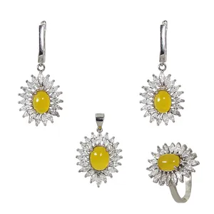 نیم ست نقره زنانه کد 66340