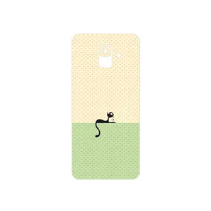 MAHOOT Minimal Internet Cat Icon Cover Sticker for Samsung Galaxy A6 2018