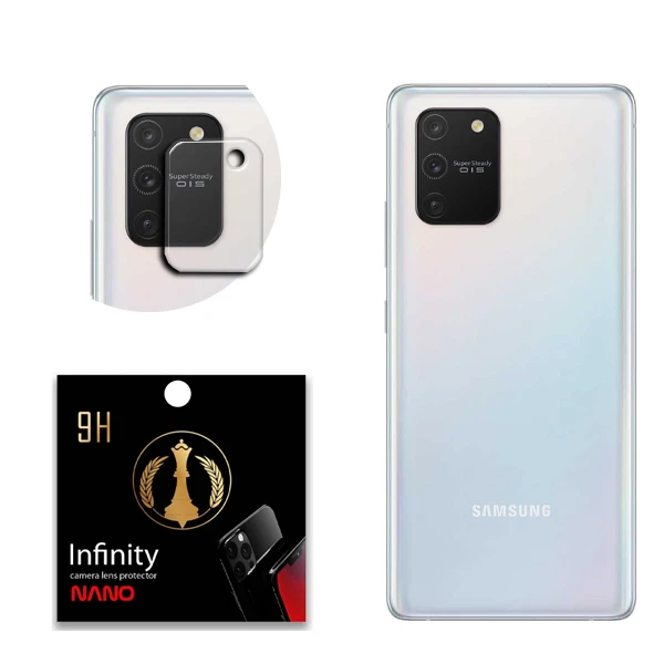  محافظ لنز دوربین اینفینیتی مدل Pro Max مناسب برای گوشی موبایل سامسونگ Galaxy S10 Lite بسته 2 عددی