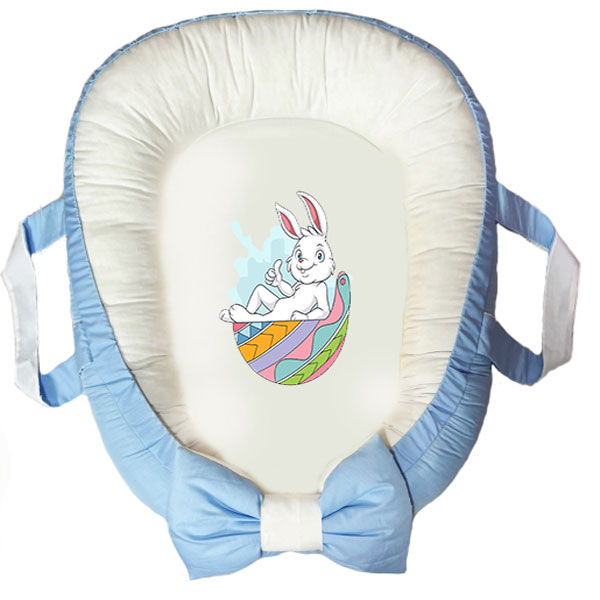 سرویس خواب سه تکه نوزاد ناریکو مدل گارد محافظ دار طرح خرگوش کد 0236