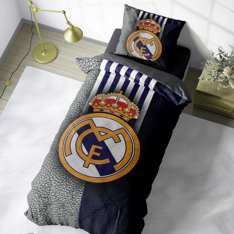 سرویس خواب 1 نفر 4 تکه مدل رئال مادرید فوتبالی کد 1077