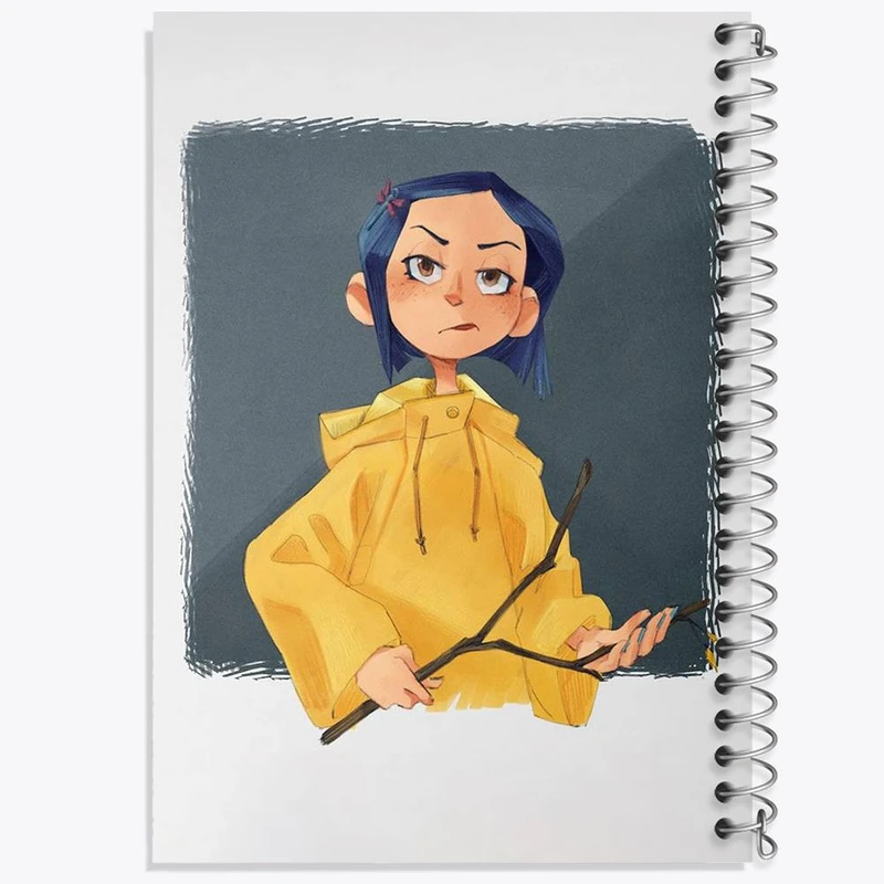 دفتر ژورنال نویسی 50 برگ خندالو مدل نقطه ای طرح کورالاین Coraline کد 20786