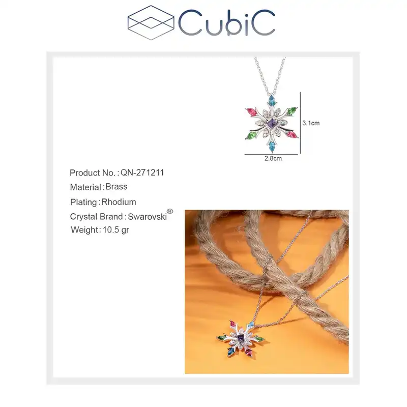 گردنبند زنانه کوبیک مدل QN-271211