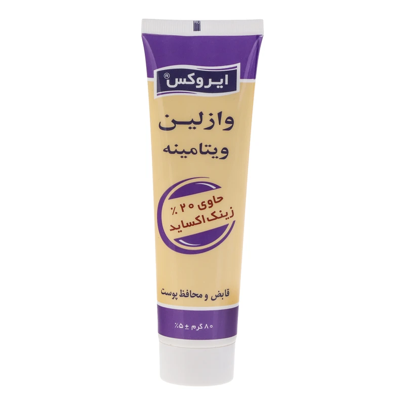 وازلین ایروکس مدل Zinc Oxide مناسب انواع پوست وزن 80 گرم